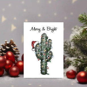 Fröhlich & Hell — Kaktus-Weihnachtskarte Karte