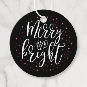Fröhlich & Hell   Korallen & Schwarzes Weihnachtsg Geschenkanhänger