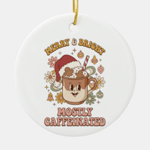 Fröhlich & Hell Meist Koffeinhaltig 70er Retro Keramik Ornament
