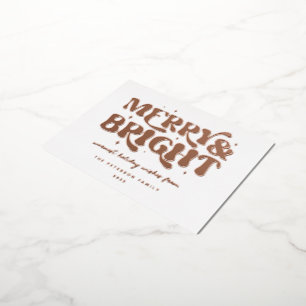 Fröhlich & Hell Retro Folien Feiertagspostkarte