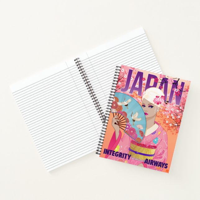 Fröhlich in Japan Notizbuch (Innenseite)