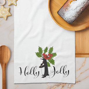 Fröhlich Lustig Cute Funny Pinguin Weihnachten Geschirrtuch