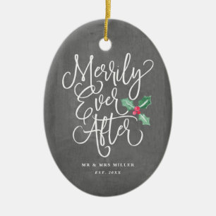 Fröhlich seitdem Wedding Jungvermählten-Feiertag Keramik Ornament