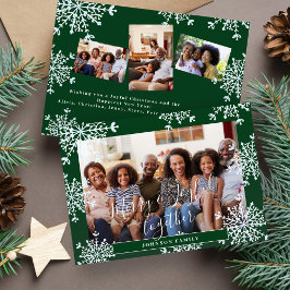 Fröhlich und fröhlich zusammen 4 Foto rustikale We Feiertagskarte