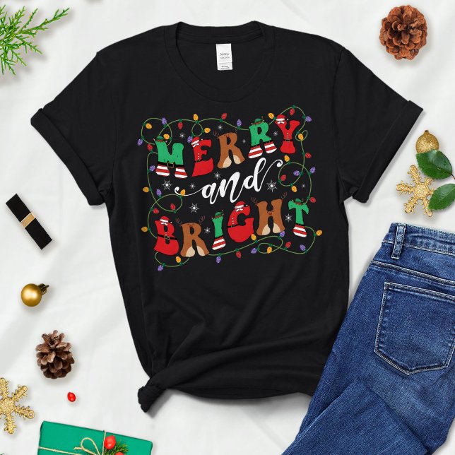 Fröhlich und hell, Frauenweihweihnachtsfest, Fraue T-Shirt (Von Creator hochgeladen)