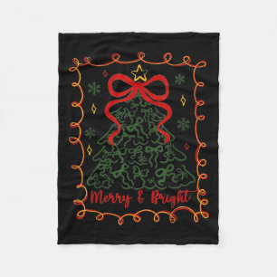 Fröhlich und hell, fröhliche Weihnachten, Coquette Fleecedecke