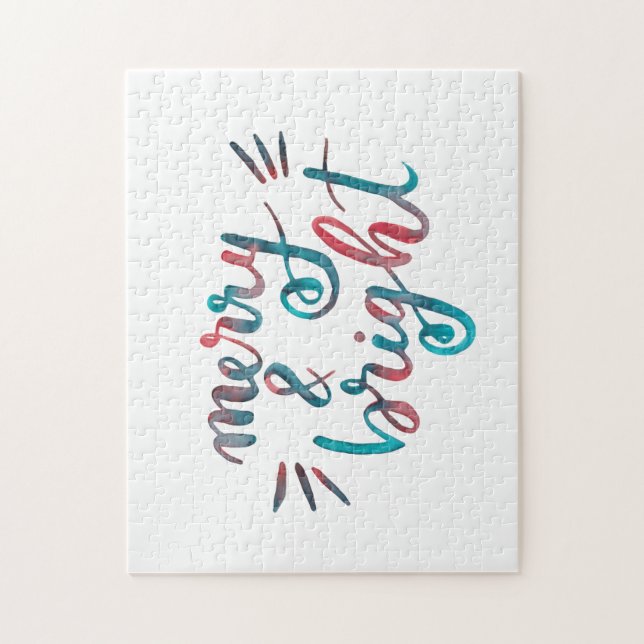 Fröhlich und hell - grün und rot puzzle (Vertikal)