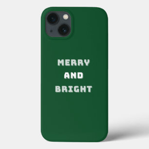 Fröhlich und hell, grüne Weihnachtskunst, Urlaub Case-Mate iPhone Hülle