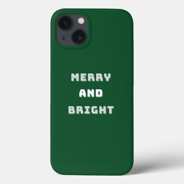 Fröhlich und hell, grüne Weihnachtskunst, Urlaub Case-Mate iPhone Hülle (Rückseite)