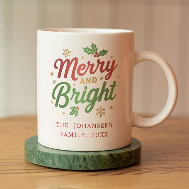 Fröhlich und hell Moderne Weihnachtsfest Einfach Kaffeetasse (Von Creator hochgeladen)
