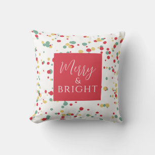 Fröhlich und hell Rot Gelb Große Spatter Kissen