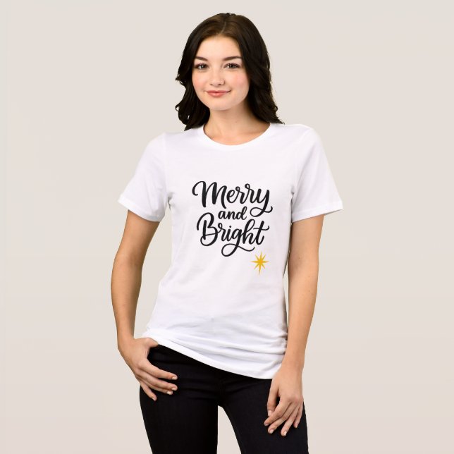 Fröhlich und Hell Tri-Blend Shirt (Vorderseite voll)
