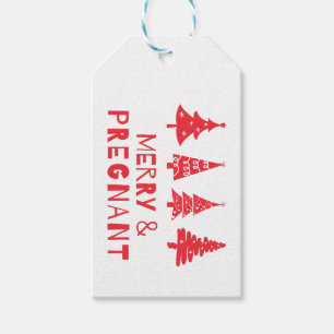 Fröhlich und schwanger zu Weihnachten Geschenkanhänger