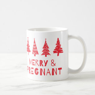 Fröhlich und schwanger zu Weihnachten Kaffeetasse