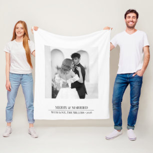 Fröhlich & Verheiratet - Personalisierte Weihnacht Fleecedecke