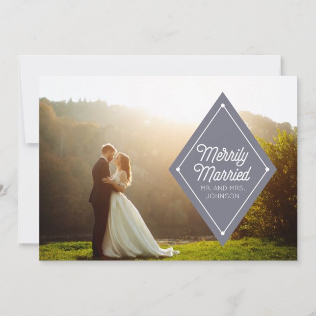 Fröhlich verheiratetes feiertagskarte (Vorderseite)