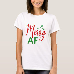 Fröhlich wie F*** Funny Christmas Weihnachten Weih T-Shirt