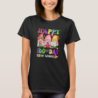 Fröhliche 100 Schultage Gnomies Lehrer Kinder Süß T-Shirt