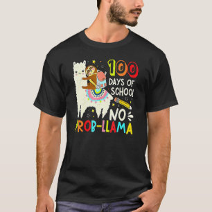 Fröhliche 100 Schultage Kein Problem Lama 100. T-Shirt