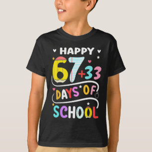 Fröhliche 100 Schultage Smarter 67 Lehrer Kinder B T-Shirt