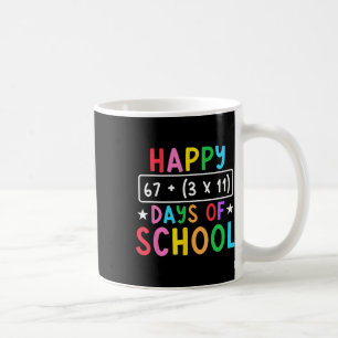 Fröhliche 100 Tage Schule Mathe-Gleichung 100. Tag Kaffeetasse