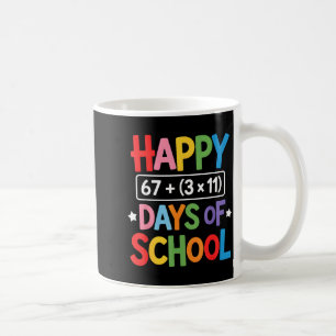 Fröhliche 100 Tage Schulfach Mathe-Gleichung 100. Kaffeetasse
