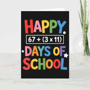 Fröhliche 100 Tage Schulfach Mathe-Gleichung 100. Karte