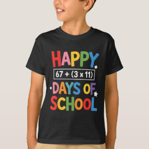 Fröhliche 100 Tage Schulfach Mathe-Gleichung 100.  T-Shirt