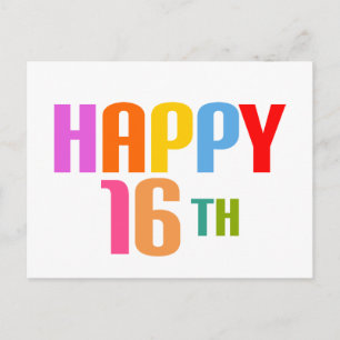 Fröhliche 16. postkarte