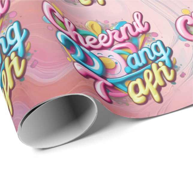 fröhliche 3D Geschenkpapier (Rolleneckpunkt)
