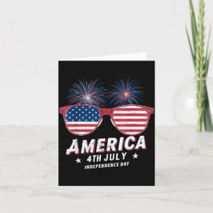 Fröhliche 4. Juli Lustige Sonnenbrille Amerika USA Karte