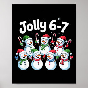 Fröhliche 6 7 Sechs Sieben Meme Weihnachten Frauen Poster