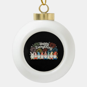 Fröhliche Alles Gnome das ganze Jahr über jeden Fe Keramik Kugel-Ornament
