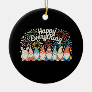 Fröhliche Alles Gnome das ganze Jahr über jeden Fe Keramik Ornament