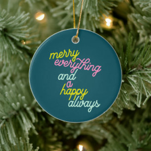 Fröhliche Alles Minz Türkis Weihnachten Süße Feier Keramik Ornament