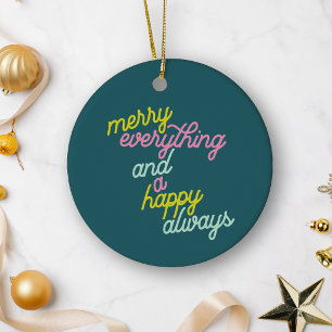Fröhliche Alles Minz Türkis Weihnachten Süße Feier Keramik Ornament
