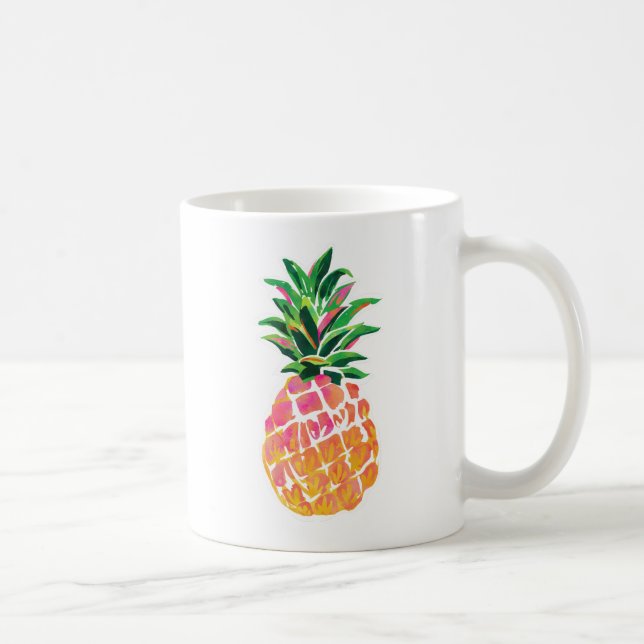 Fröhliche Ananas-Tasse Kaffeetasse (Rechts)