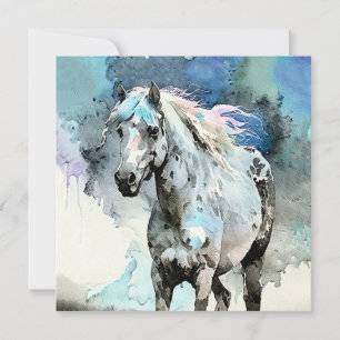 Fröhliche Appaloosa-Stute Aquarell Einladung