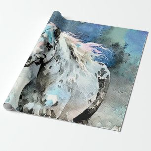 Fröhliche Appaloosa-Stute Aquarell Geschenkpapier