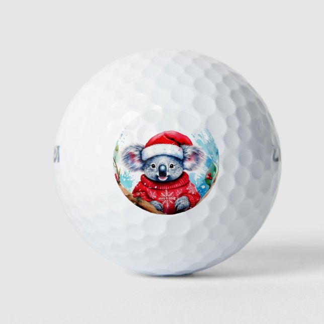 Fröhliche australische Weihnachten Koala Golfball (Vorderseite)