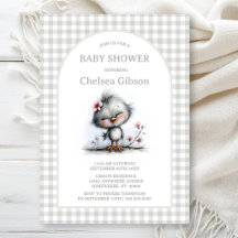 Fröhliche Baby Shower mit Vögeln