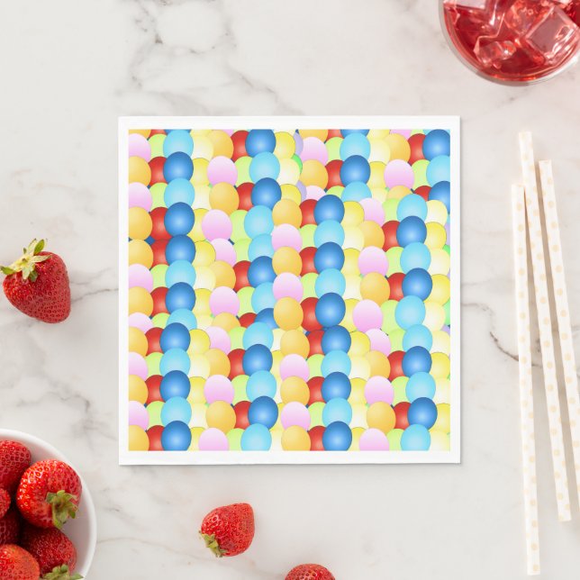 Fröhliche Balloons Celebration Paper Teller Serviette (Beispiel)