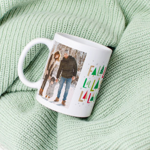 Fröhliche Bäume Weihnachts-Foto-Tasse Kaffeetasse