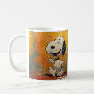 Fröhliche Beagle-Hund-Pop-Art-Malerei Kaffeetasse