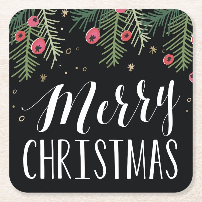 Fröhliche Beeren-Sammlung Rechteckiger Pappuntersetzer (Vorderseite)