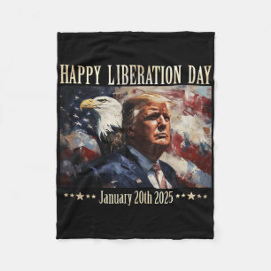 Fröhliche Befreiungstag Bekleidung Präsident Trump Fleecedecke