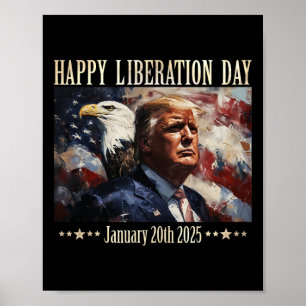 Fröhliche Befreiungstag Bekleidung Präsident Trump Poster