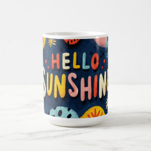 Fröhliche Begrüßung "Hallo Sunshine" Kaffeetasse