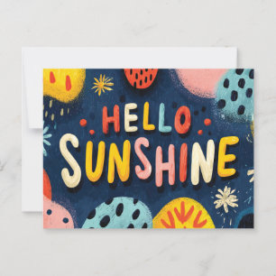Fröhliche Begrüßung "Hallo Sunshine" Postkarte