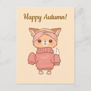 Fröhliche Begrüßung zur Herbst-Schwarmersaison  Postkarte